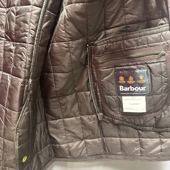 Vintage Barbour "Allendale" Olive Green Quilted Jacket Sz XL D849 - Picture 9 of 11